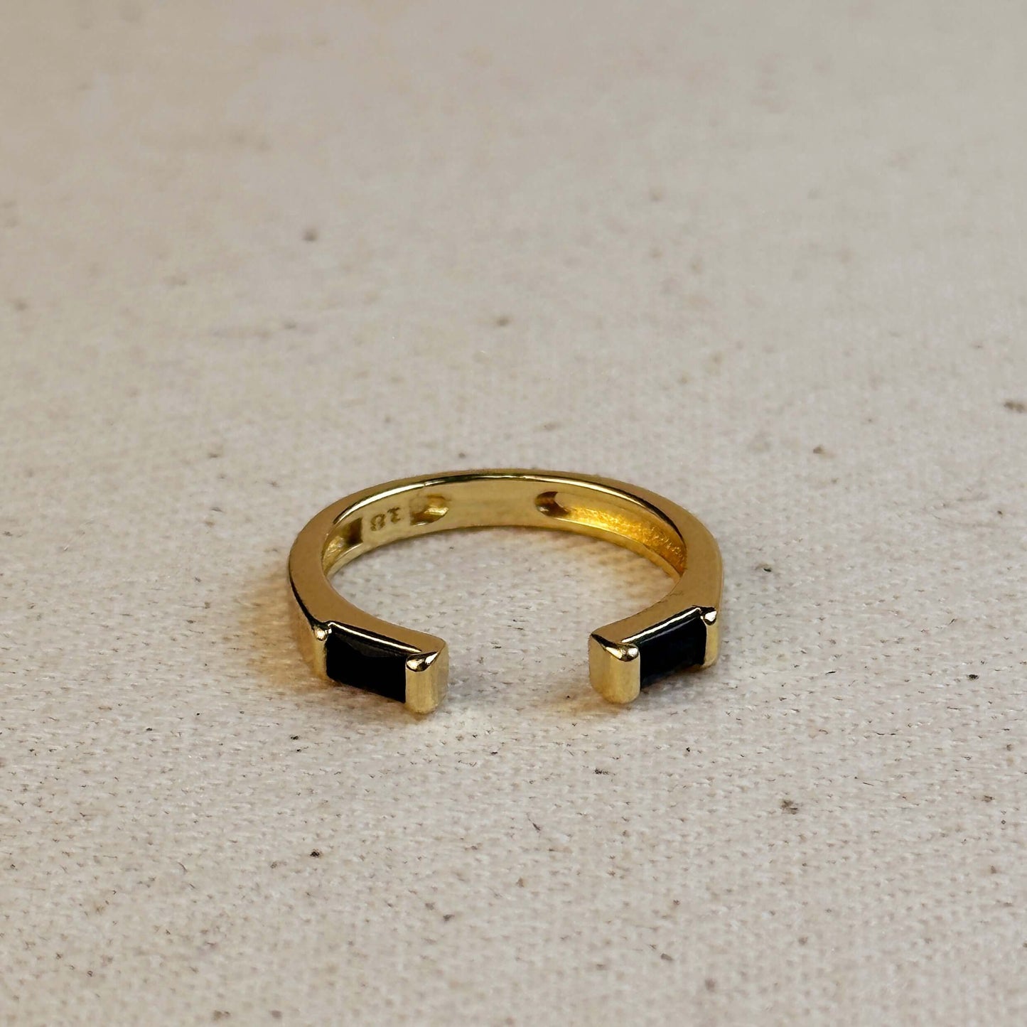 18k Gold Filled Baguette CZ Band Ring