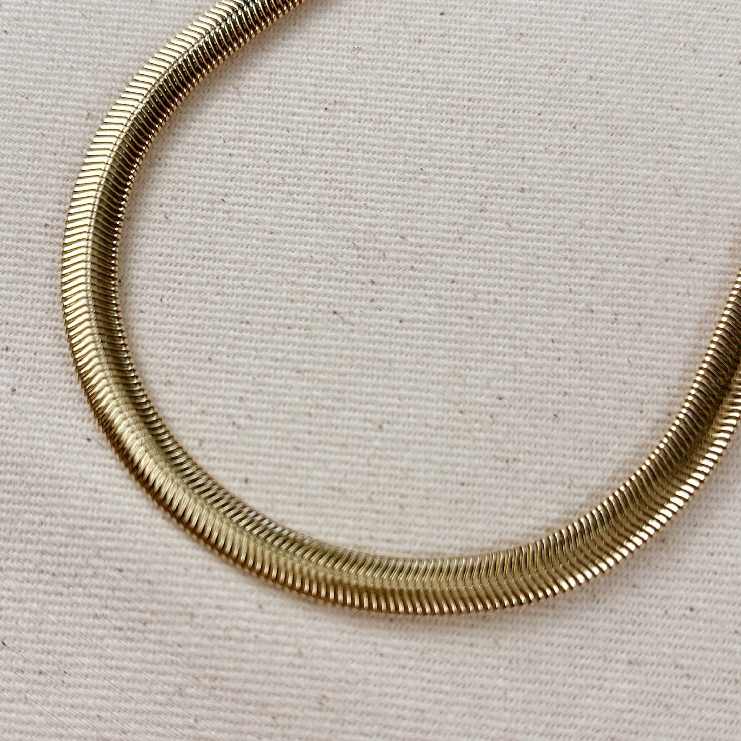 18k Gold Filled 8mm Fancy Thick Snake Chain Necklace