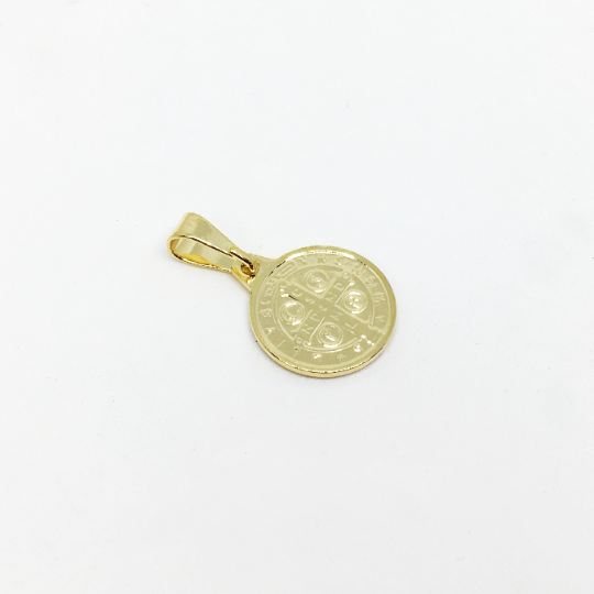 GoldFi 18k Gold Filled Pendant of Saint Benedict