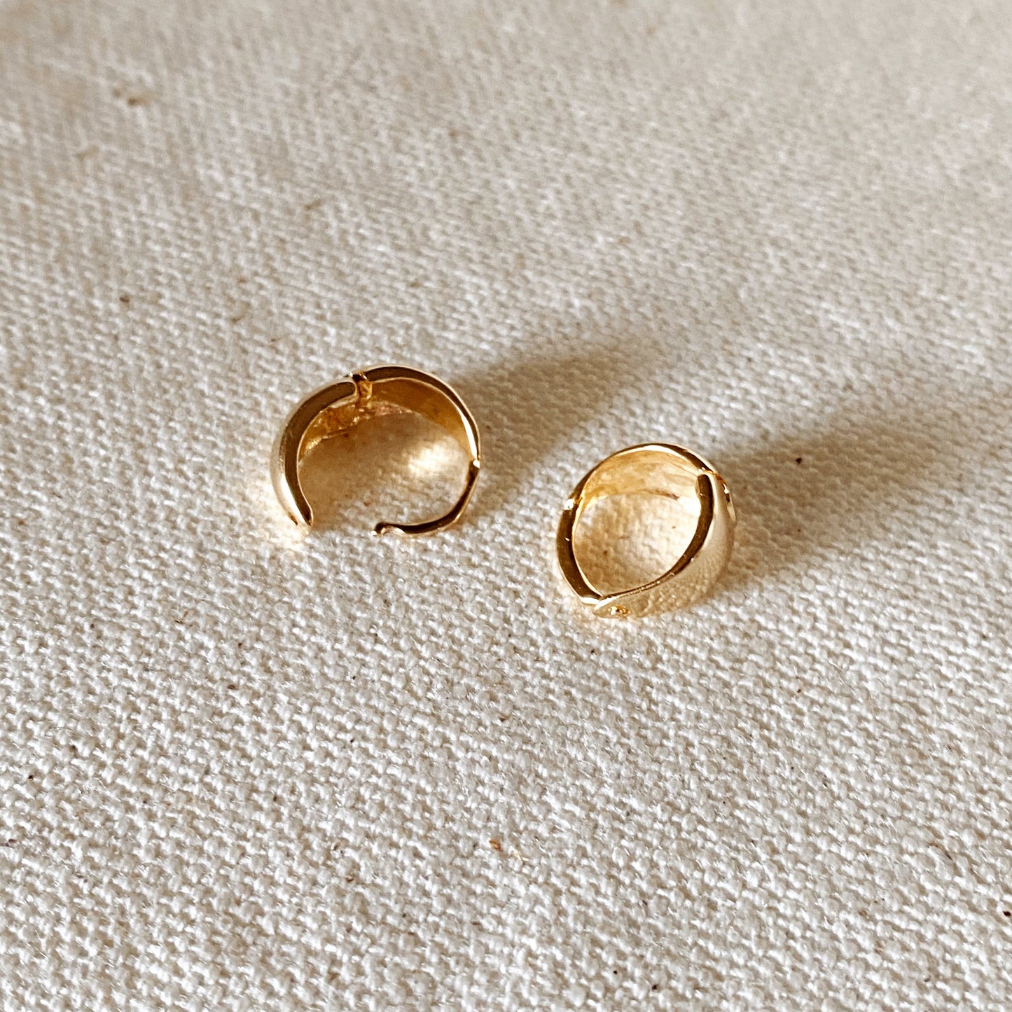 GoldFi 18k Gold Filled Polished Clicker Hoop Earrings