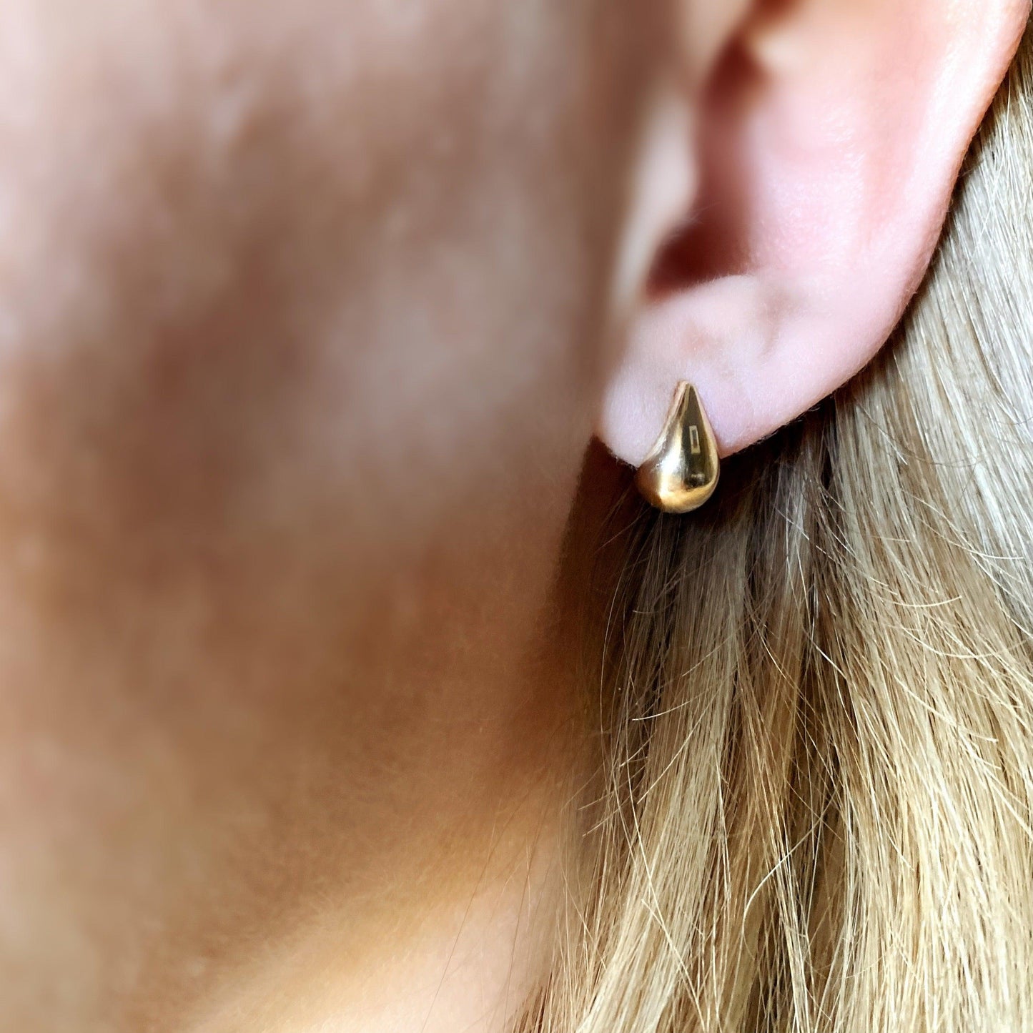 GoldFi 18k Gold Filled Teardrop Stud Earrings