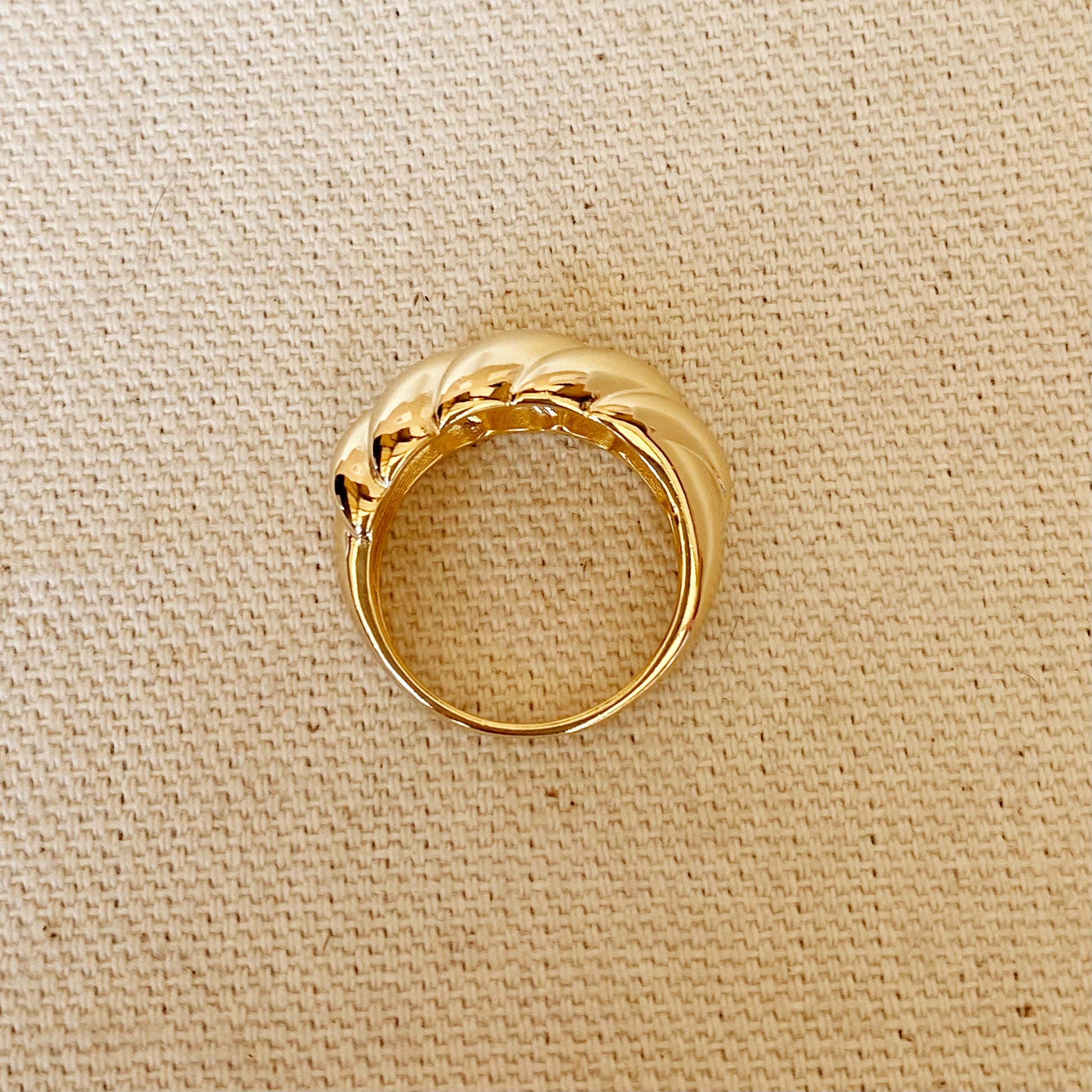 GoldFi 18k Gold Filled Dome Croissant Ring