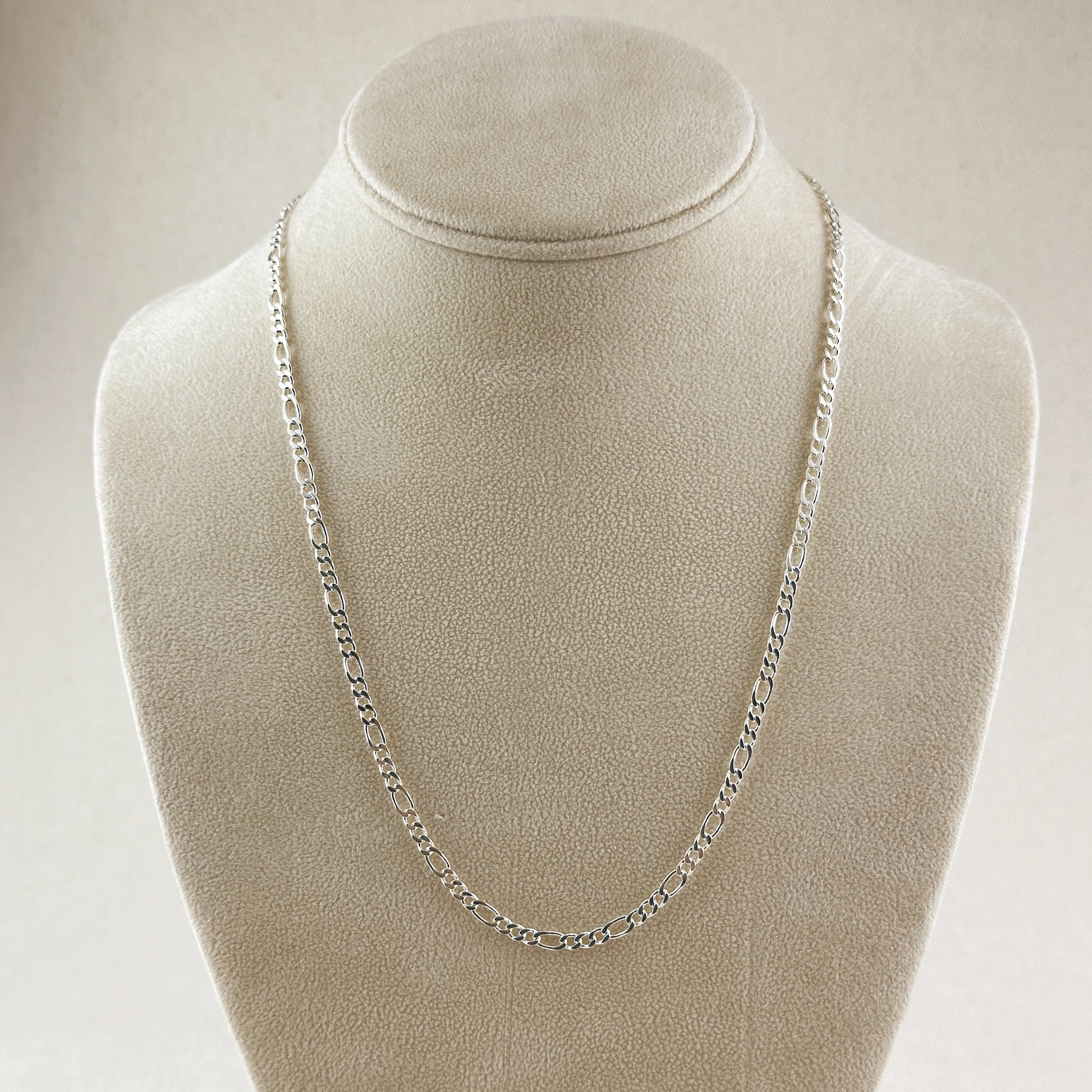 Sterling Silver Figaro 3x1 Chain 3.2mm
