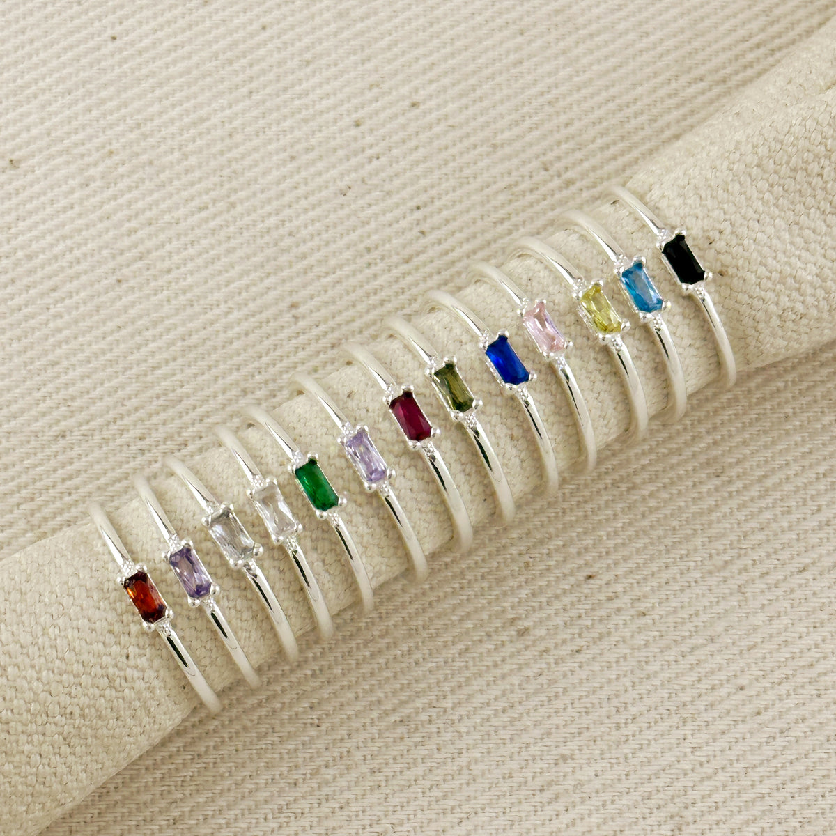 Silver Filled Birthstone Rings