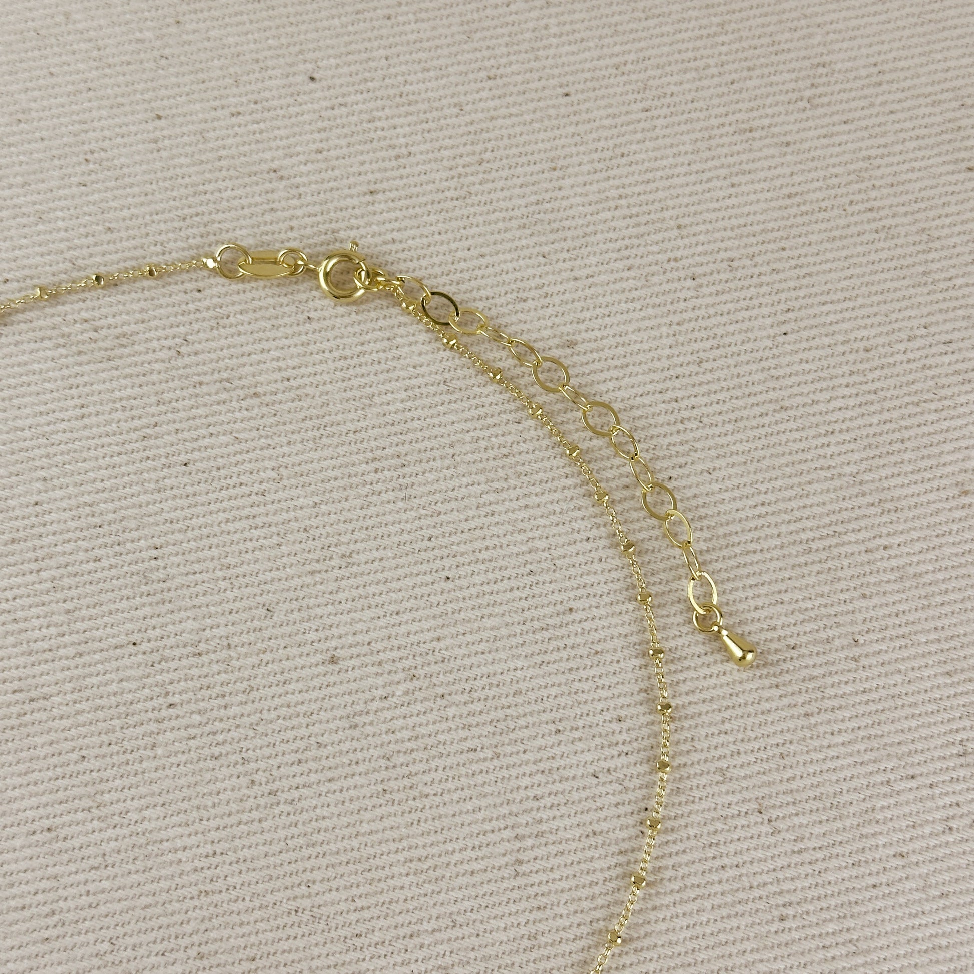 18k Gold Filled Triple CZ Drop Necklace