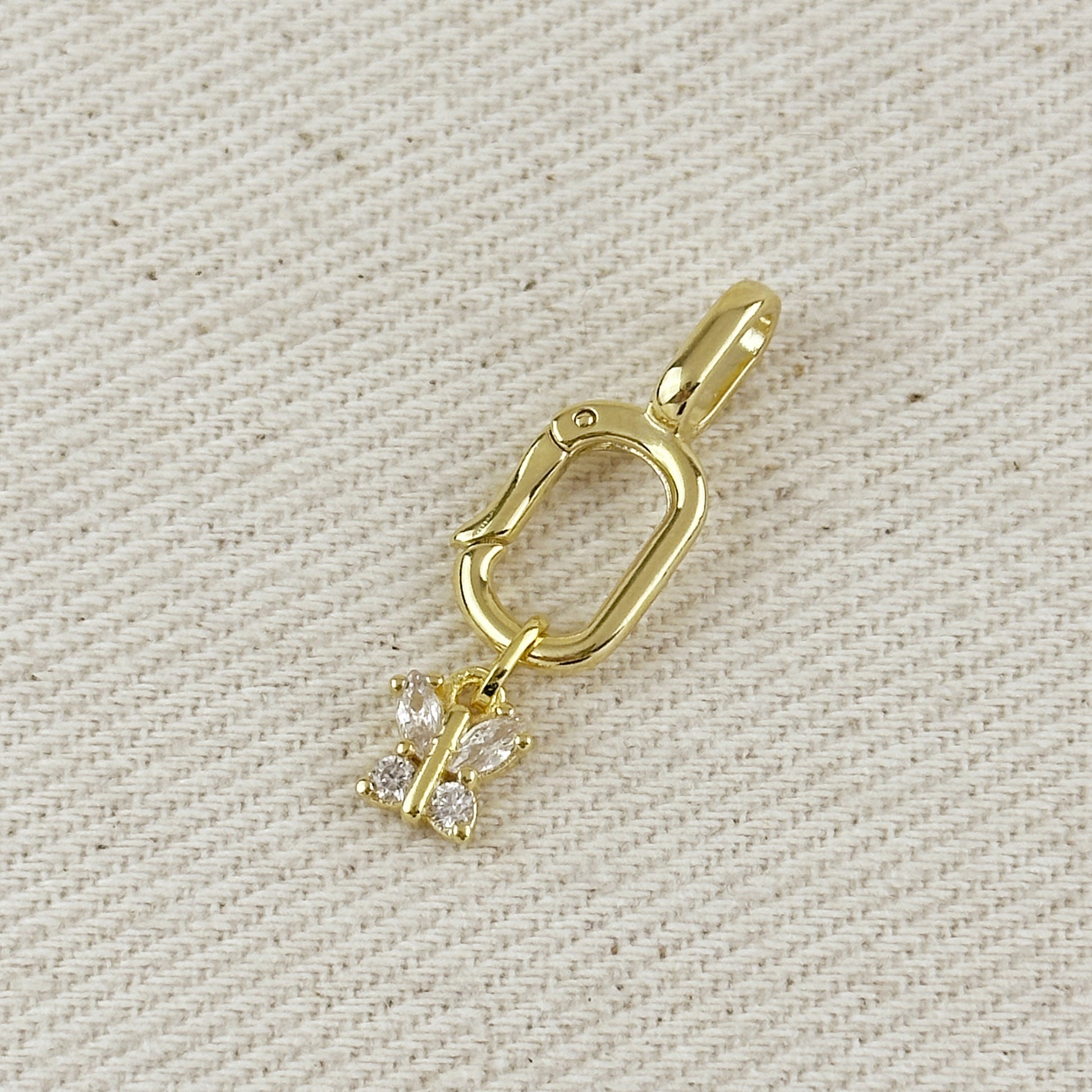 18k Gold Filled CZ Butterfly Charm