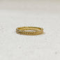 18k Gold Filled Double Beaded Band Ring