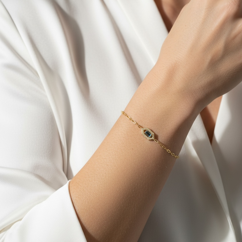 18k Gold Vermeil Fancy Birthstone Bracelet