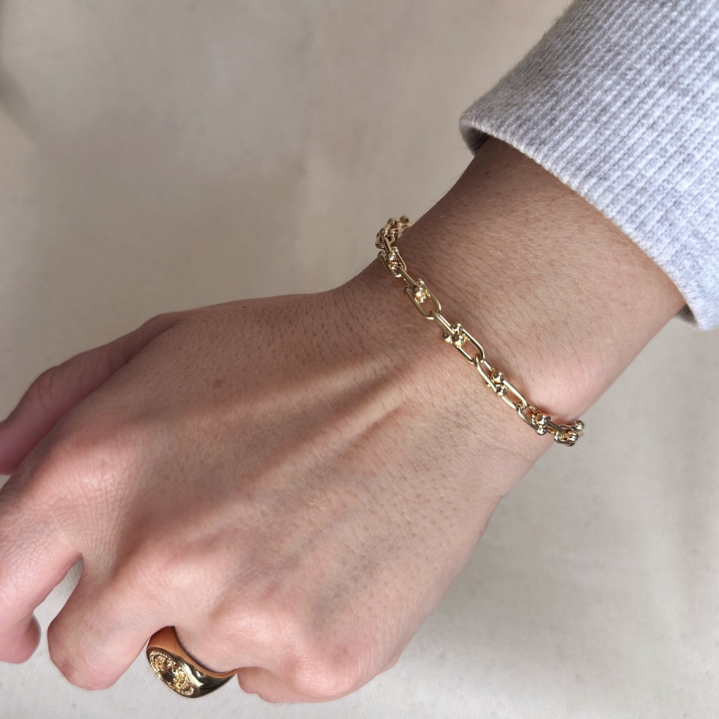 18k Gold Filled Link Chain Bracelet
