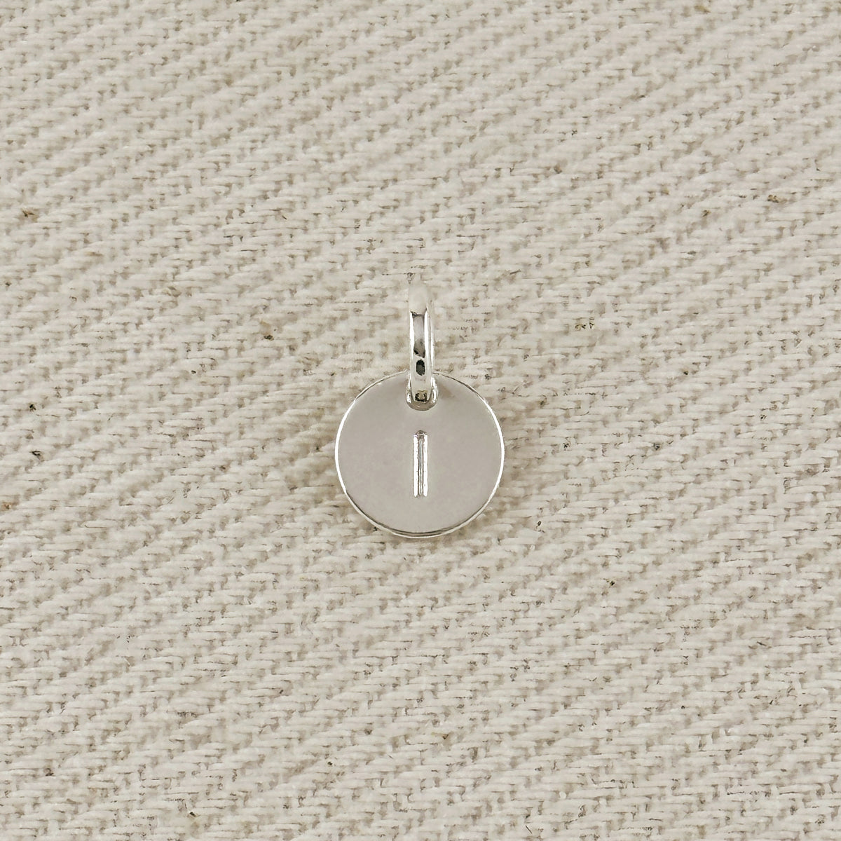 Silver Filled Stamped Tiny Initial Letter Charm