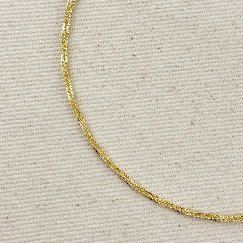 18k Gold Filled 2mm Square Rope Chain