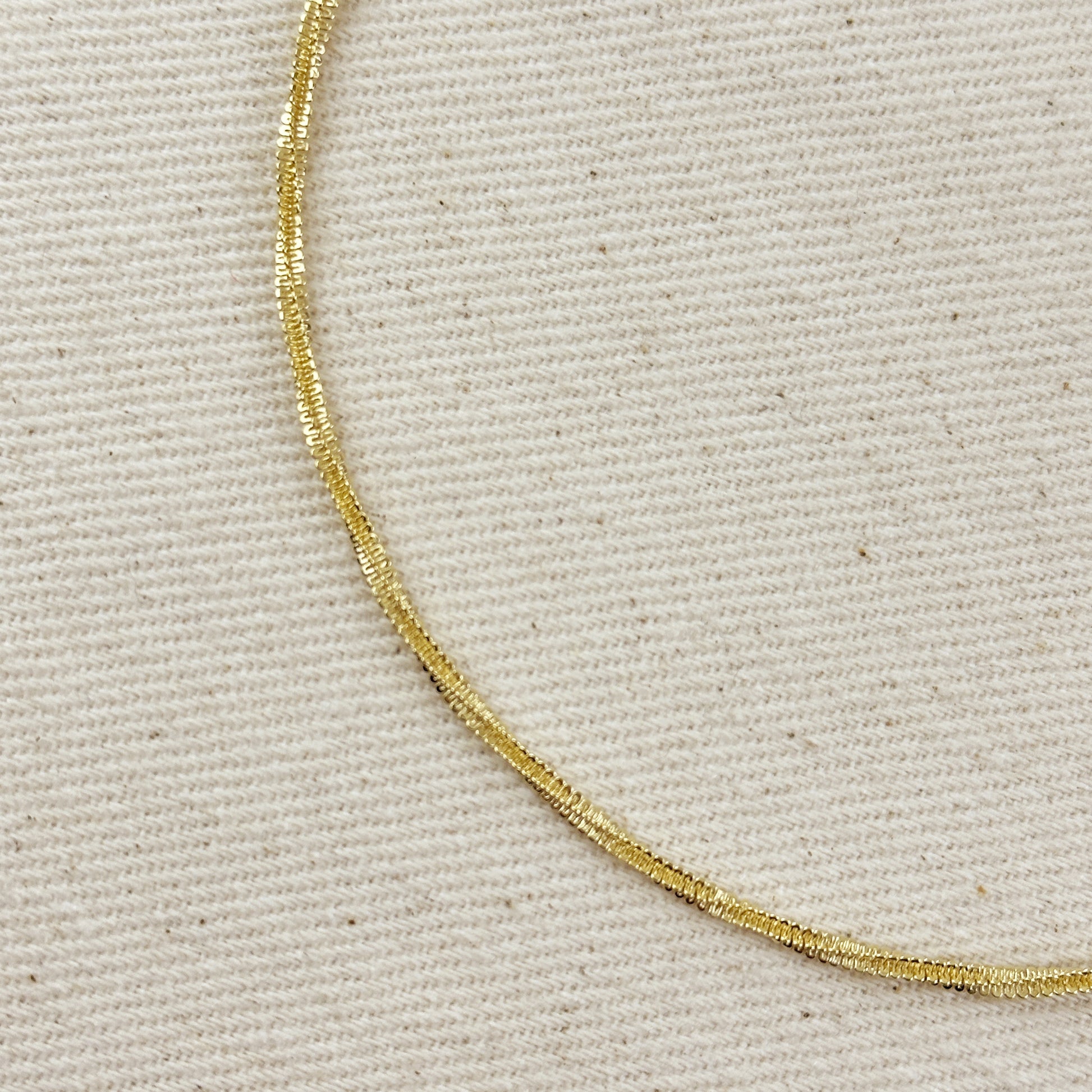 18k Gold Filled 2mm Square Rope Chain