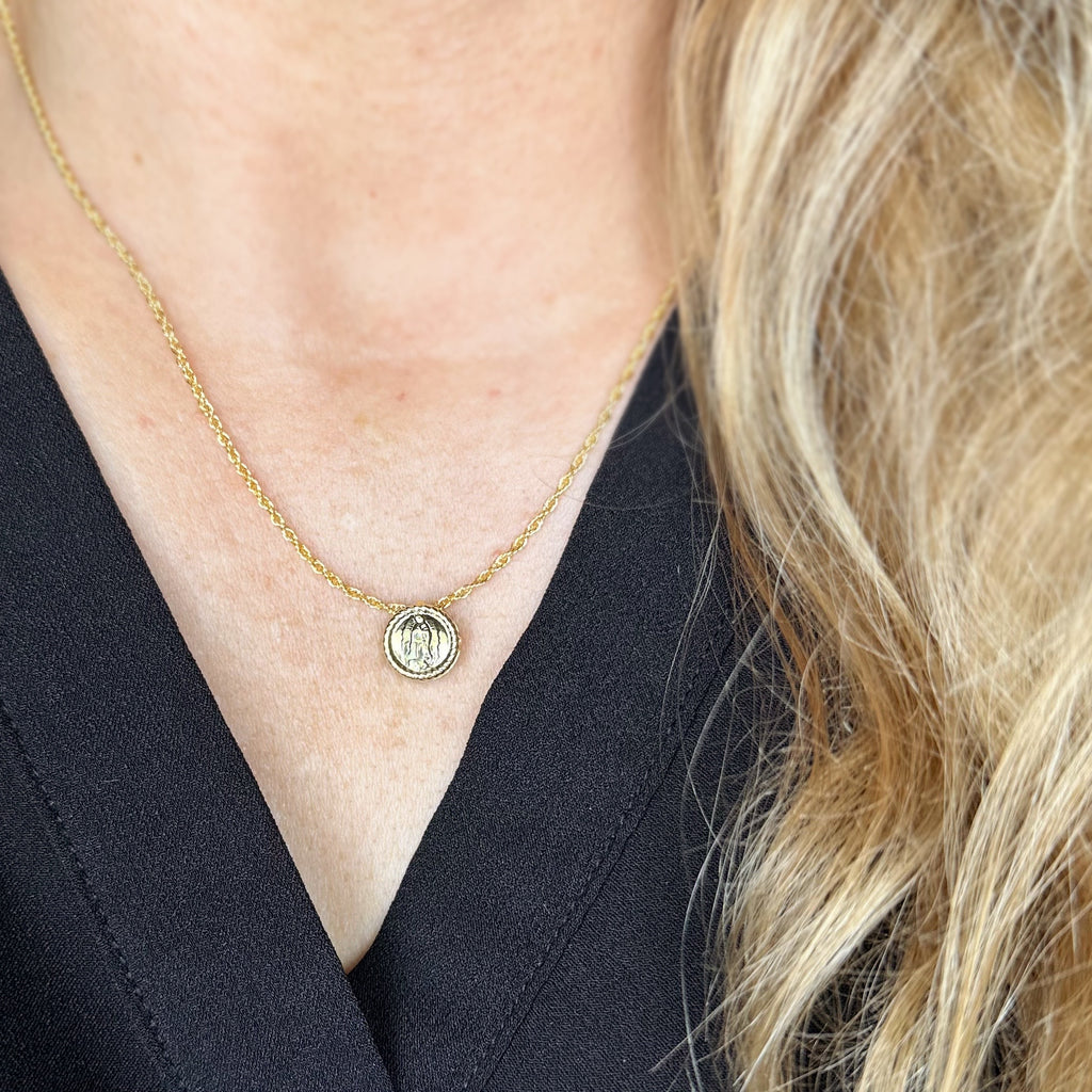 18k Gold Filled Mini Lady Guadalupe Necklace