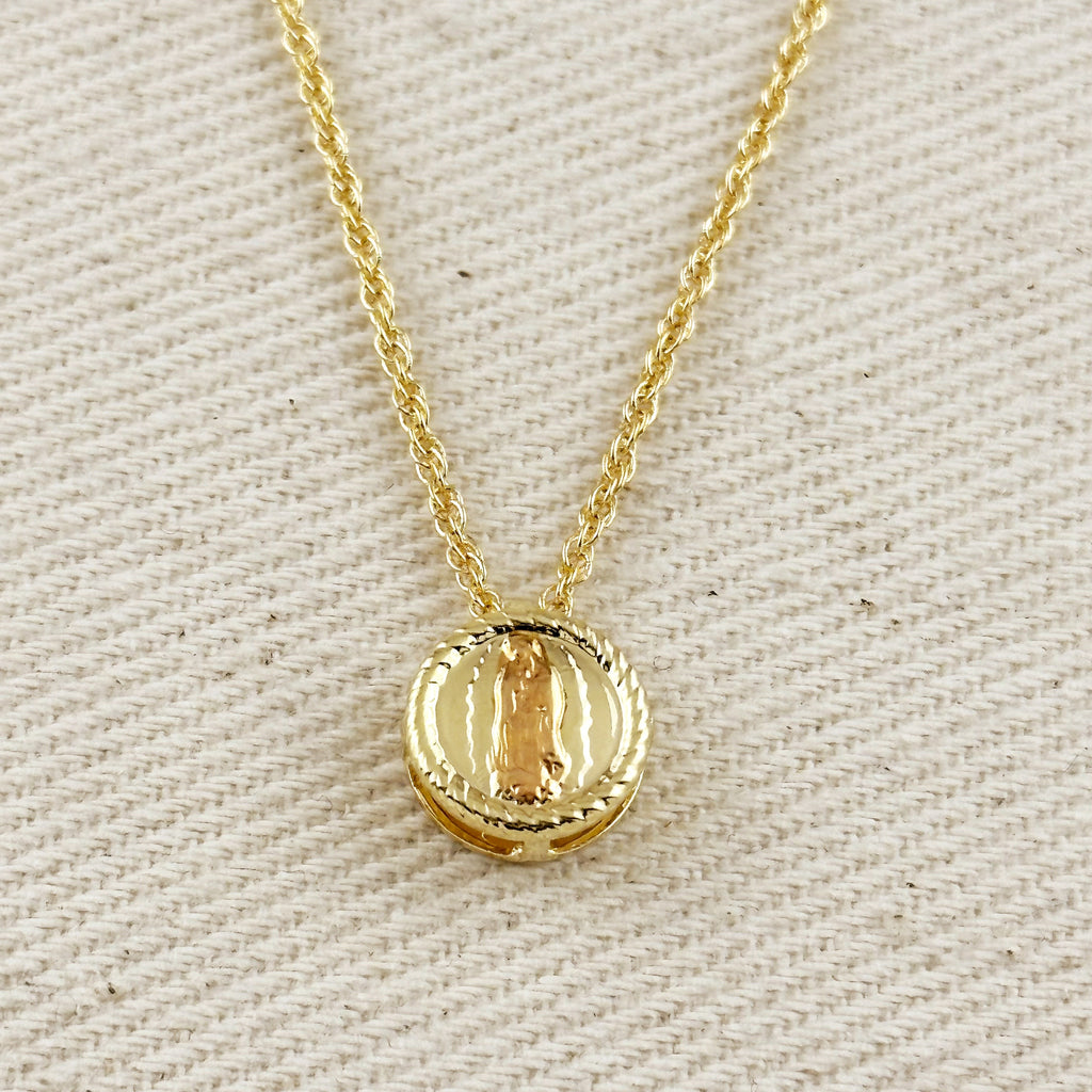 18k Gold Filled Mini Lady Guadalupe Necklace