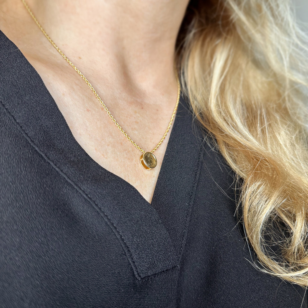 18k Gold Filled Mini Lady Guadalupe Necklace