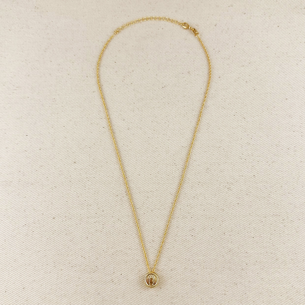 18k Gold Filled Mini Lady Guadalupe Necklace
