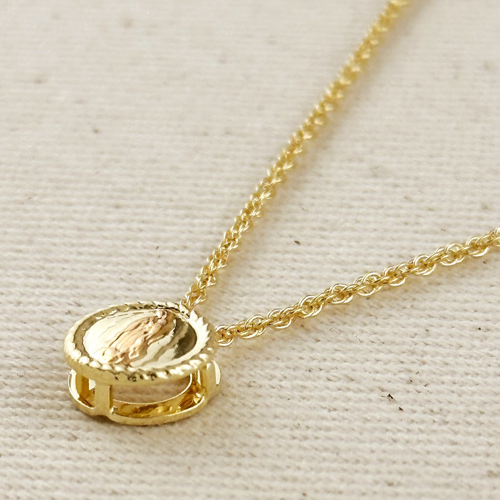 18k Gold Filled Mini Lady Guadalupe Necklace