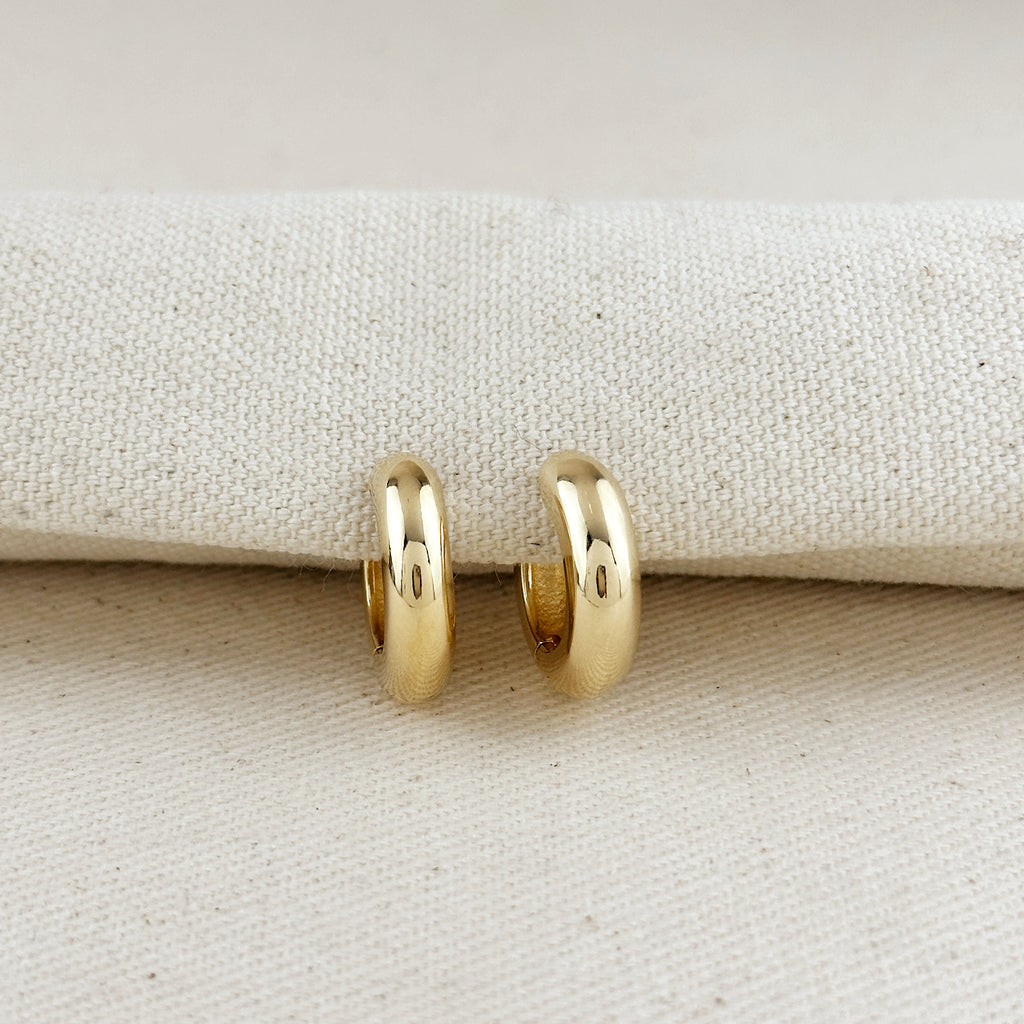18k Gold Filled 18mm Polished Chunky Clicker Hoop Earrings