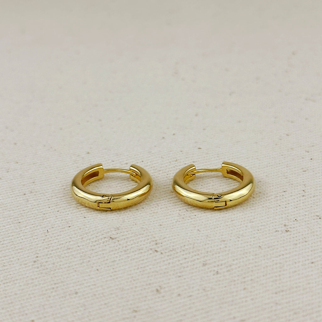 18k Gold Filled 20 mm Polished Clicker Hoop Earrings