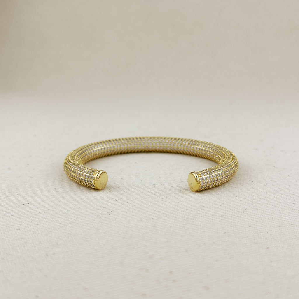 18k Gold Filled Iced Arm Cuff Bracelet