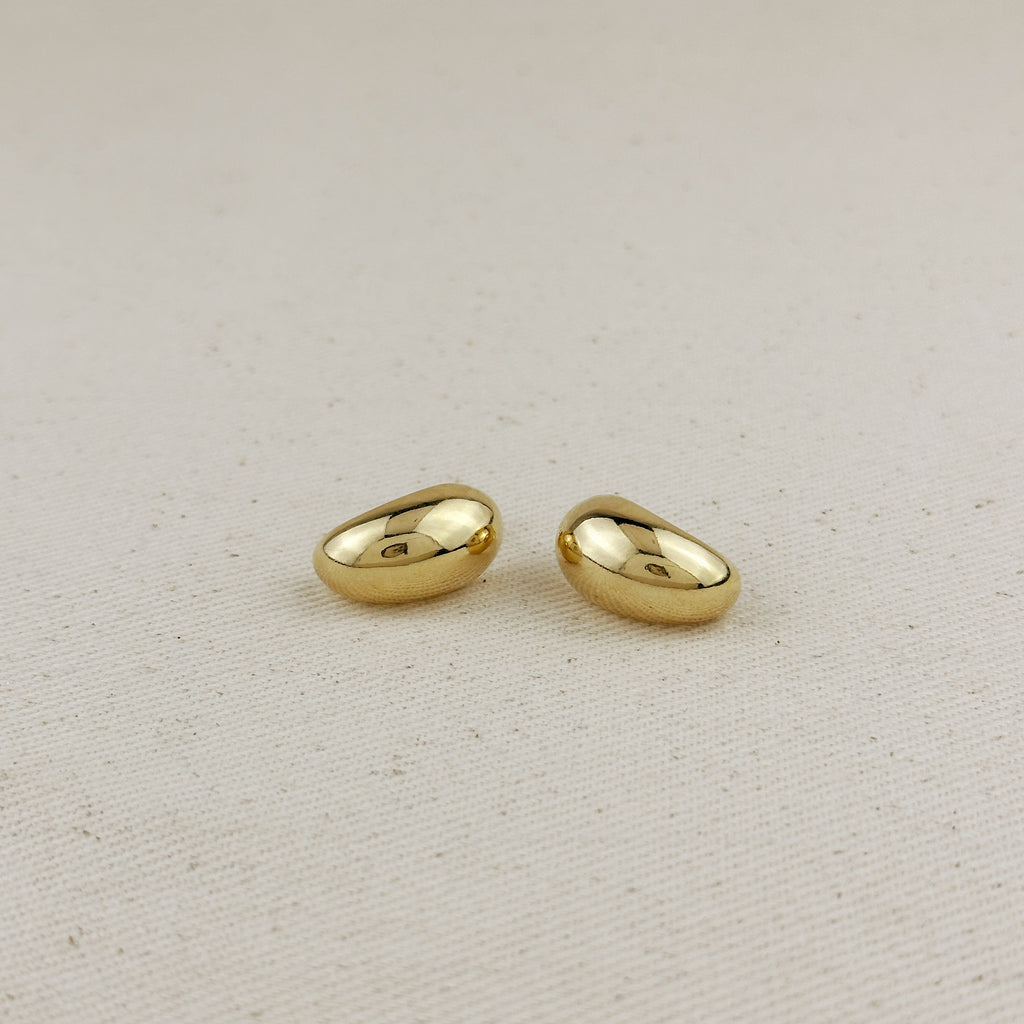18k Gold Filled Medium Dome Earrings
