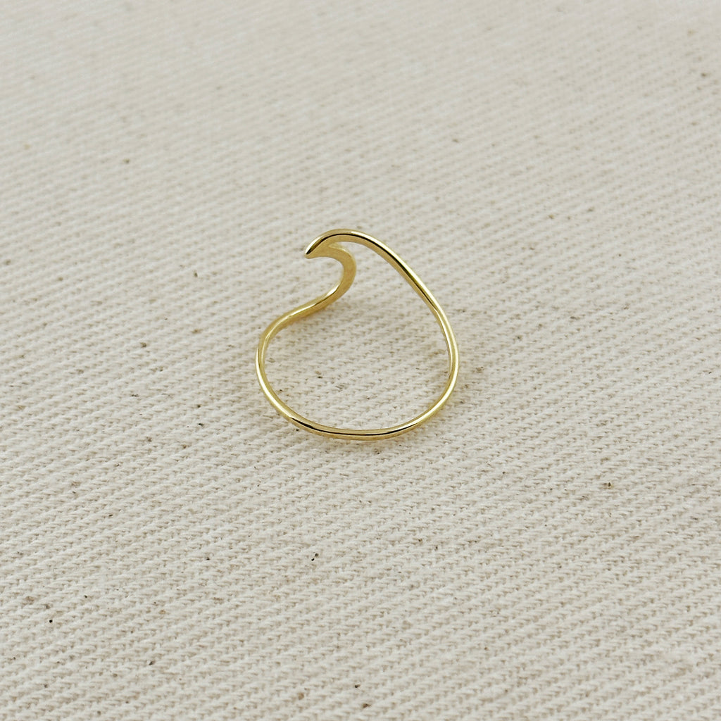 18k Gold Filled Wave Ring