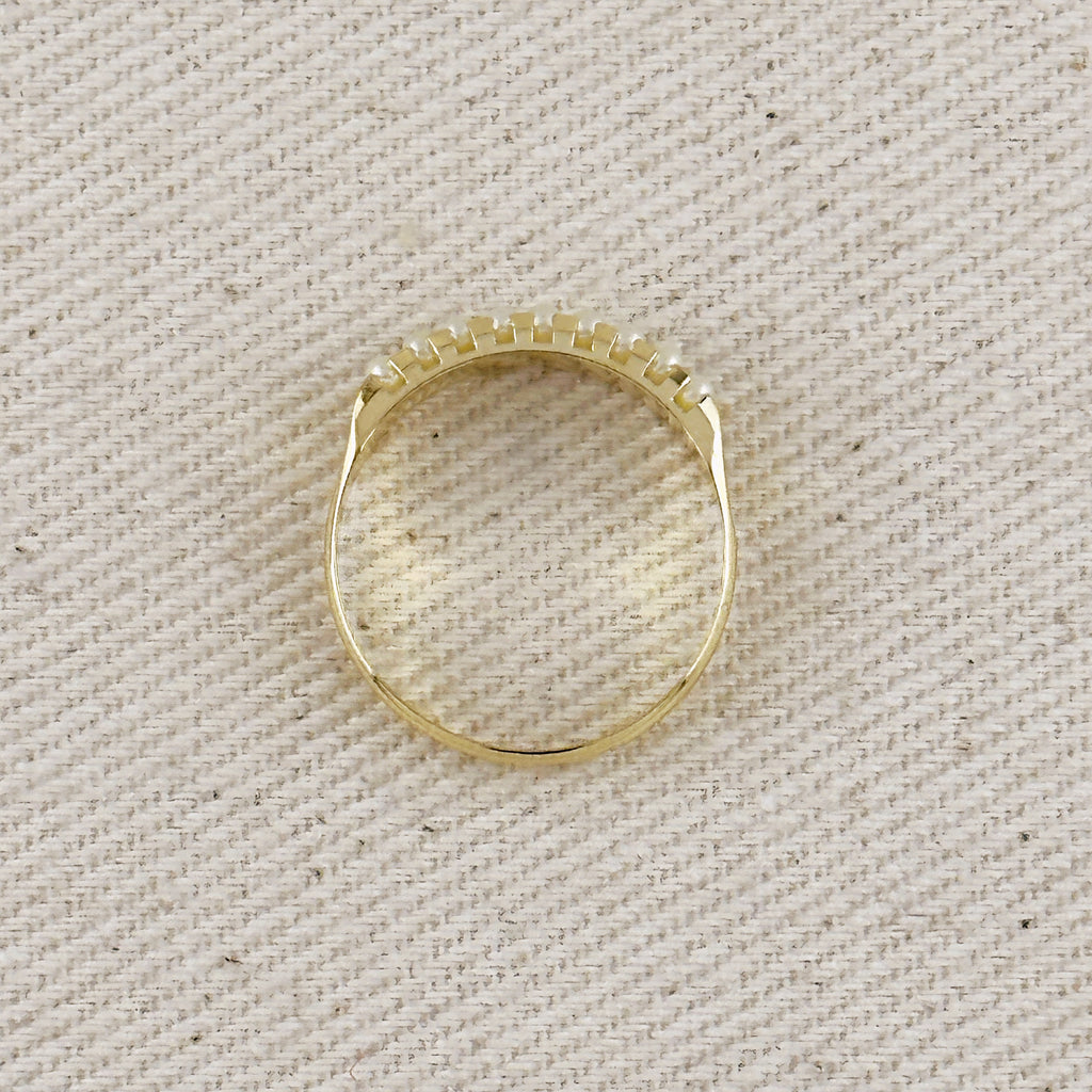 18k Gold Filled Double Pearl Ring