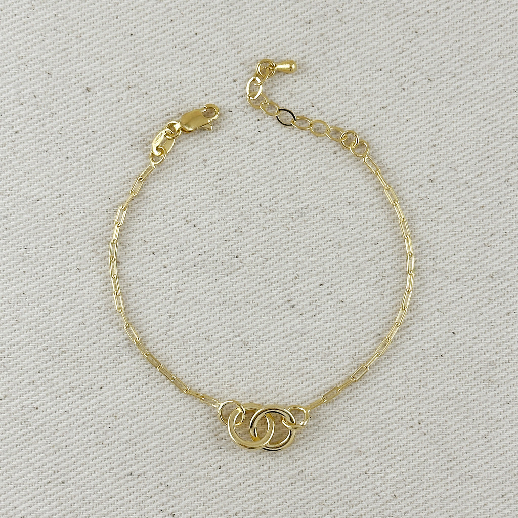 18k Gold Filled Linked Bracelet