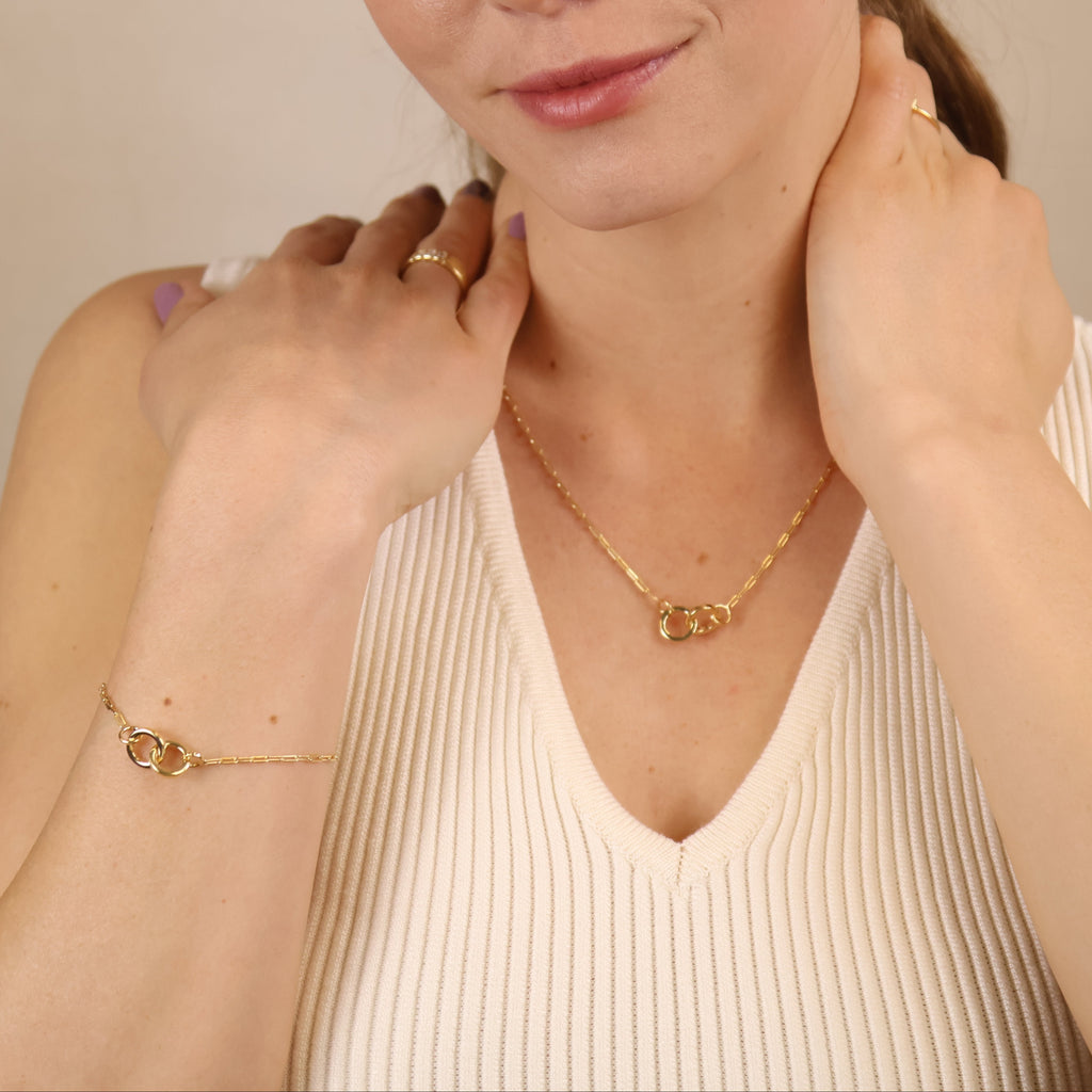 18k Gold Filled Linked Bracelet