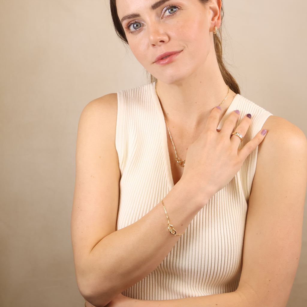 18k Gold Filled Linked Bracelet