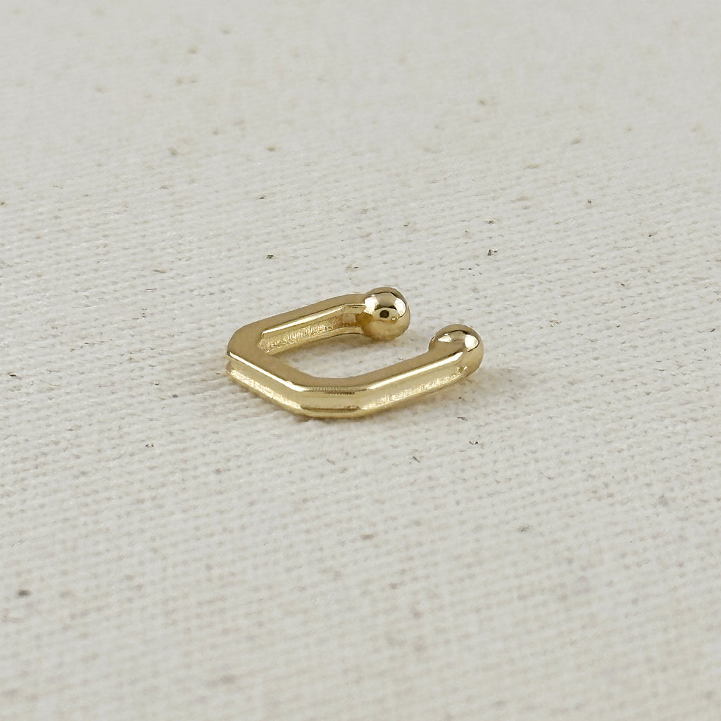 18k Gold Filled Square Shaped Ear Cuff