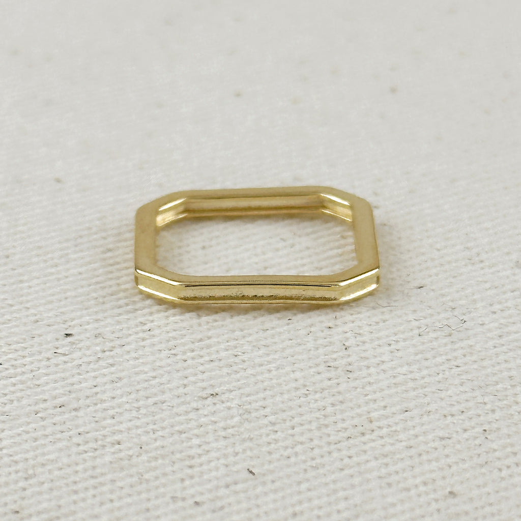 18k Gold Filled Square Shaped Ring