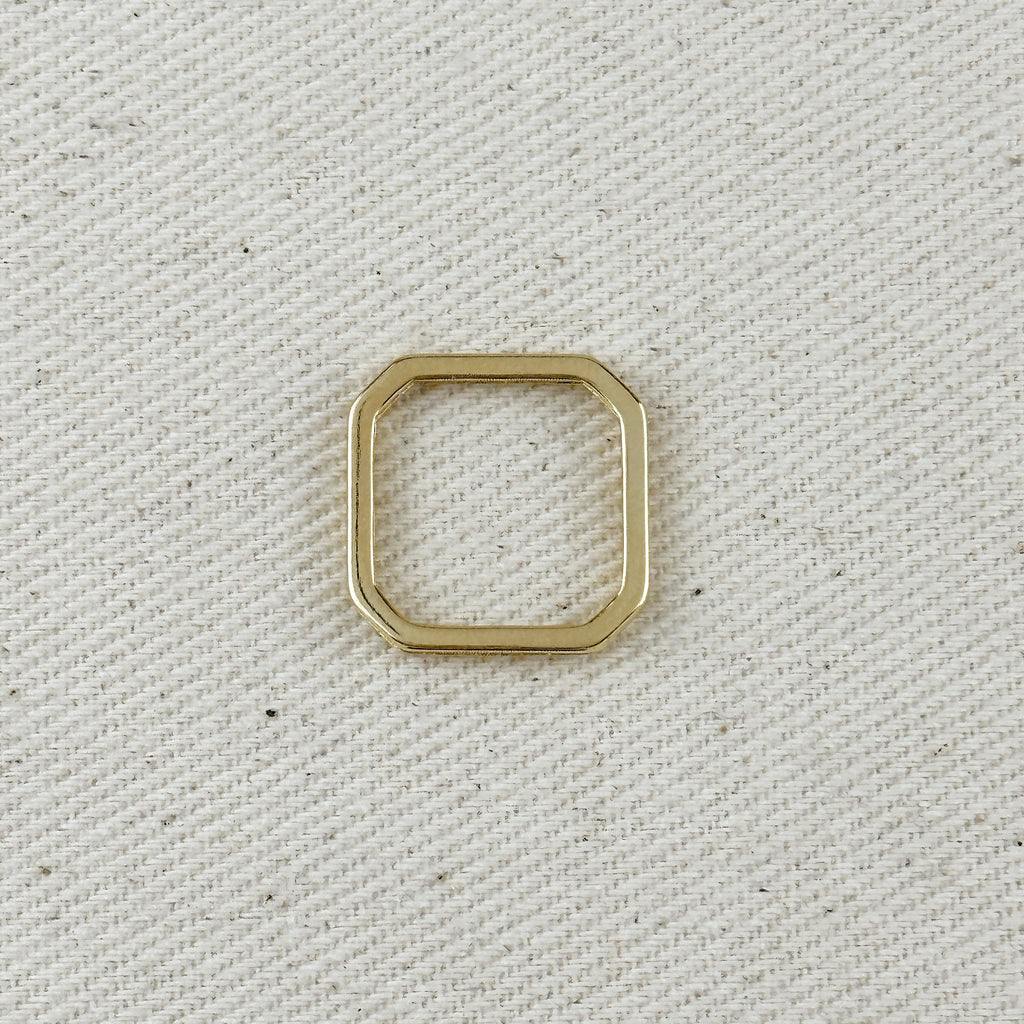 18k Gold Filled Square Shaped Ring