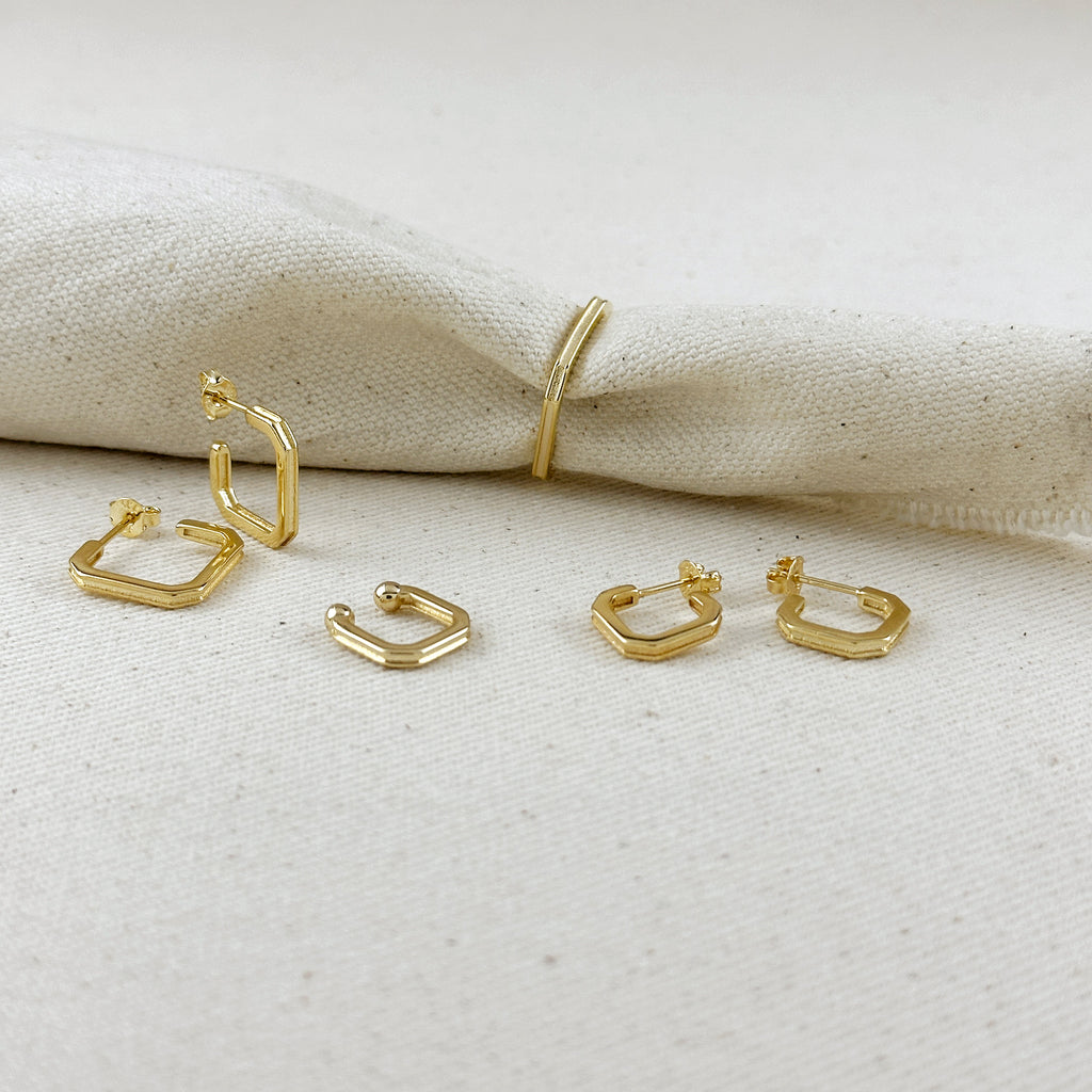 18k Gold Filled Square Shaped Ring