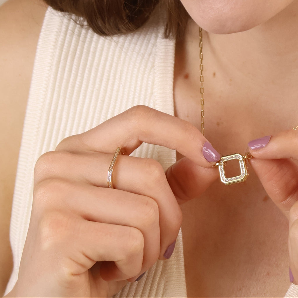 18k Gold Filled Quadratini Ring