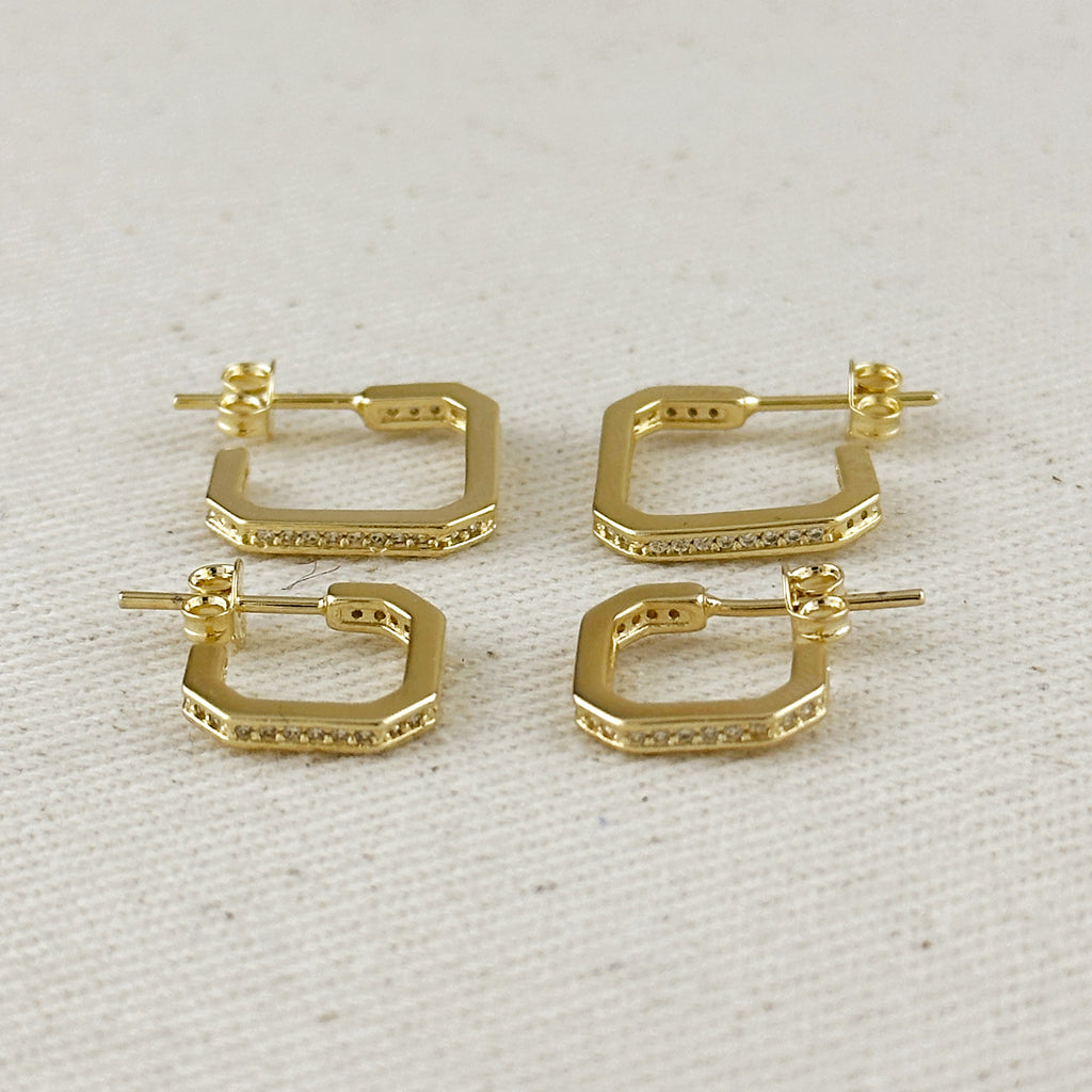 18k Gold Filled Quadratini Earrings