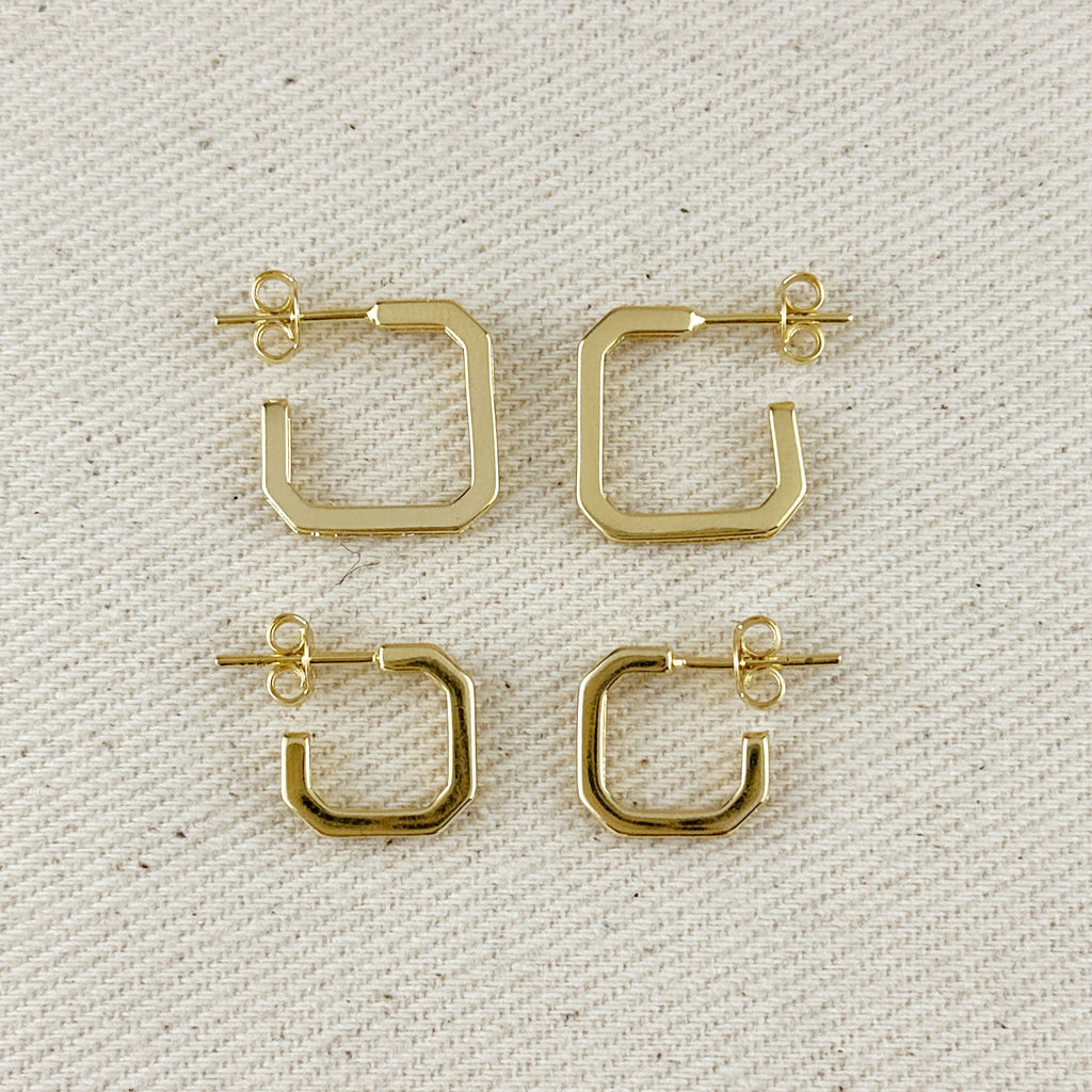 18k Gold Filled Quadratini Earrings