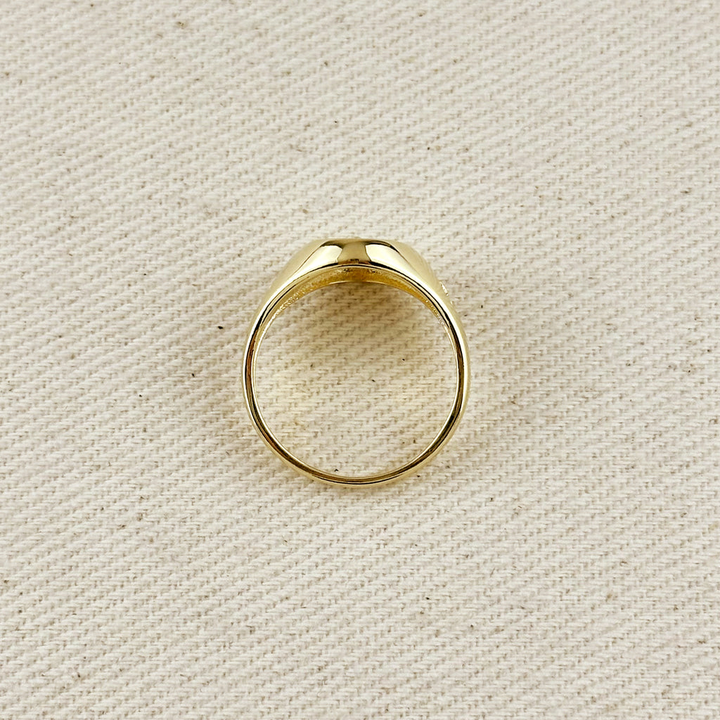 18k Gold Filled Lady Of Grace Signet Ring