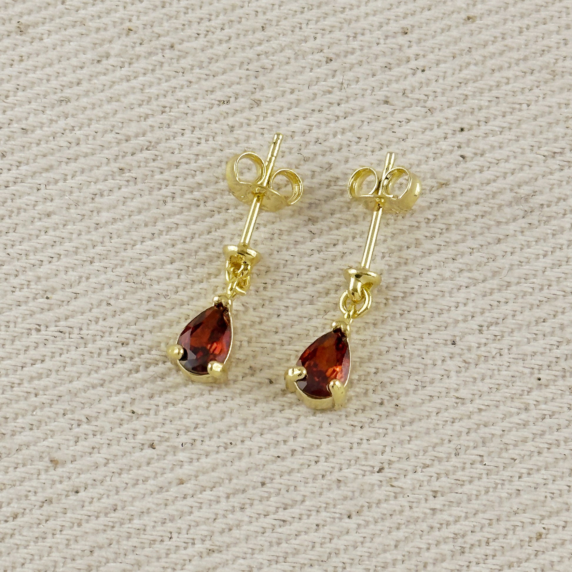 18k Gold Filled Colored CZ Teardrop Earrings