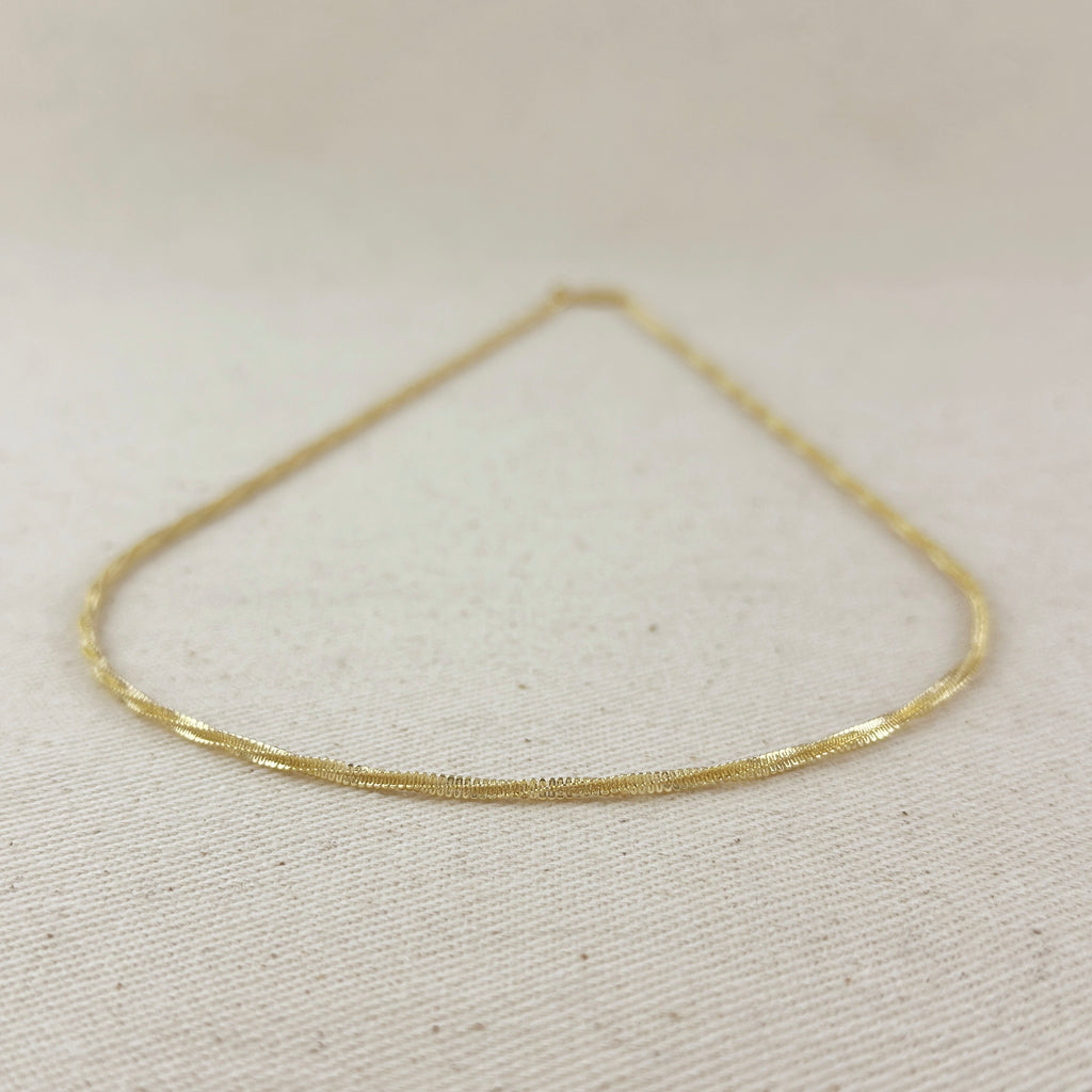 18k Gold Filled 2mm Square Rope Chain