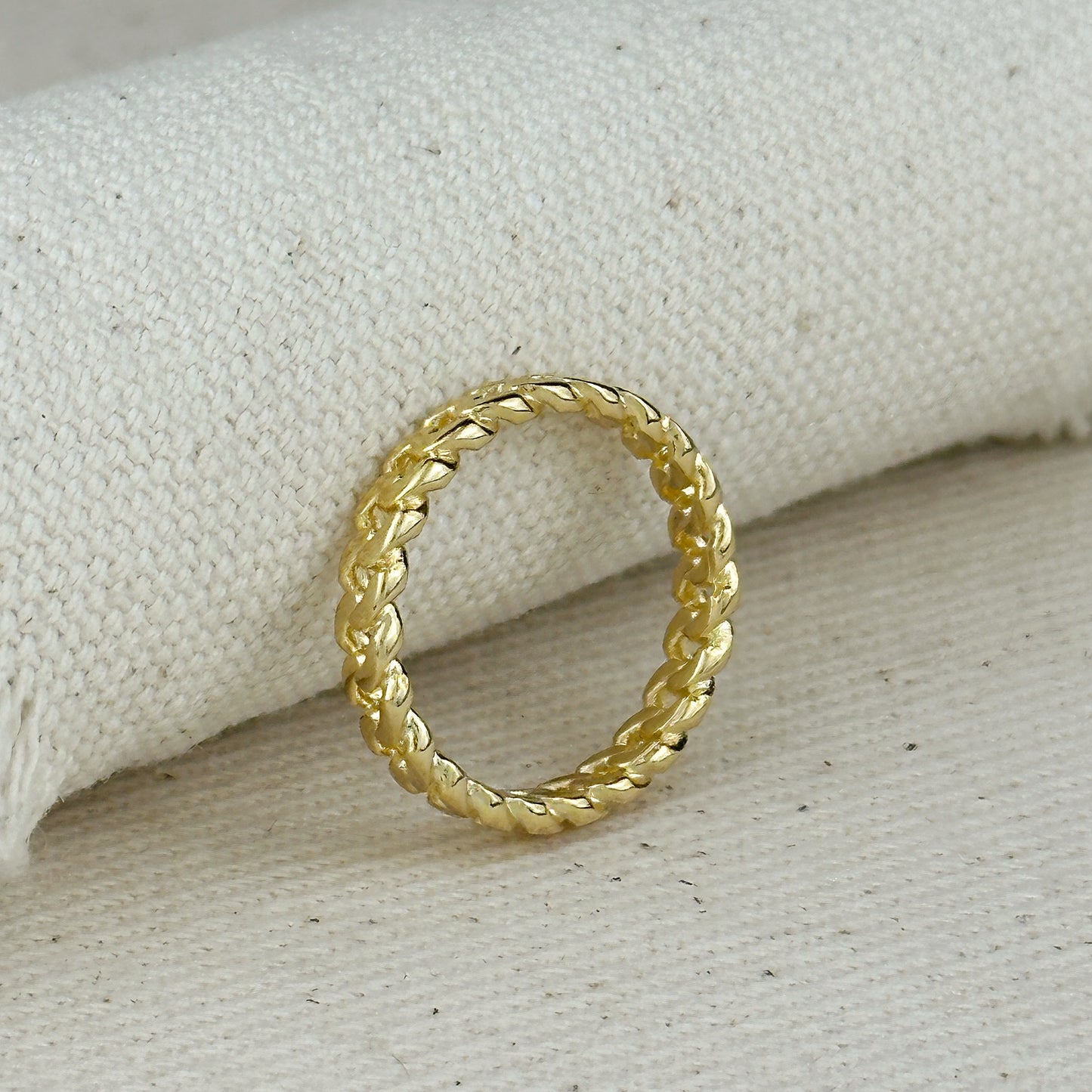 18k Gold Filled 2.5mm Cuban Chain Ring