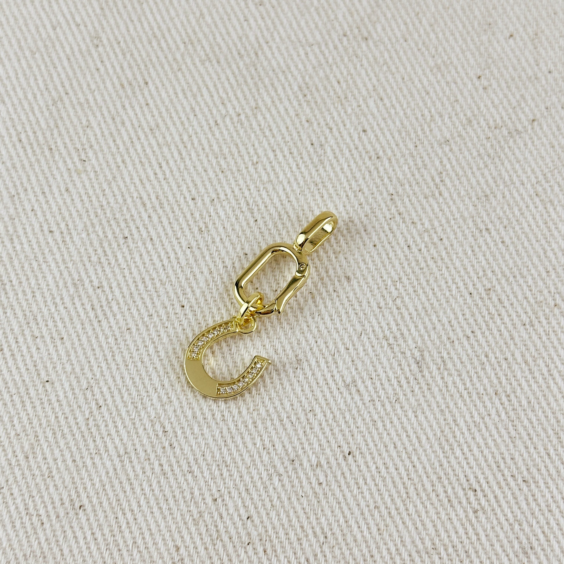 18k Gold Filled Horseshoe Charm