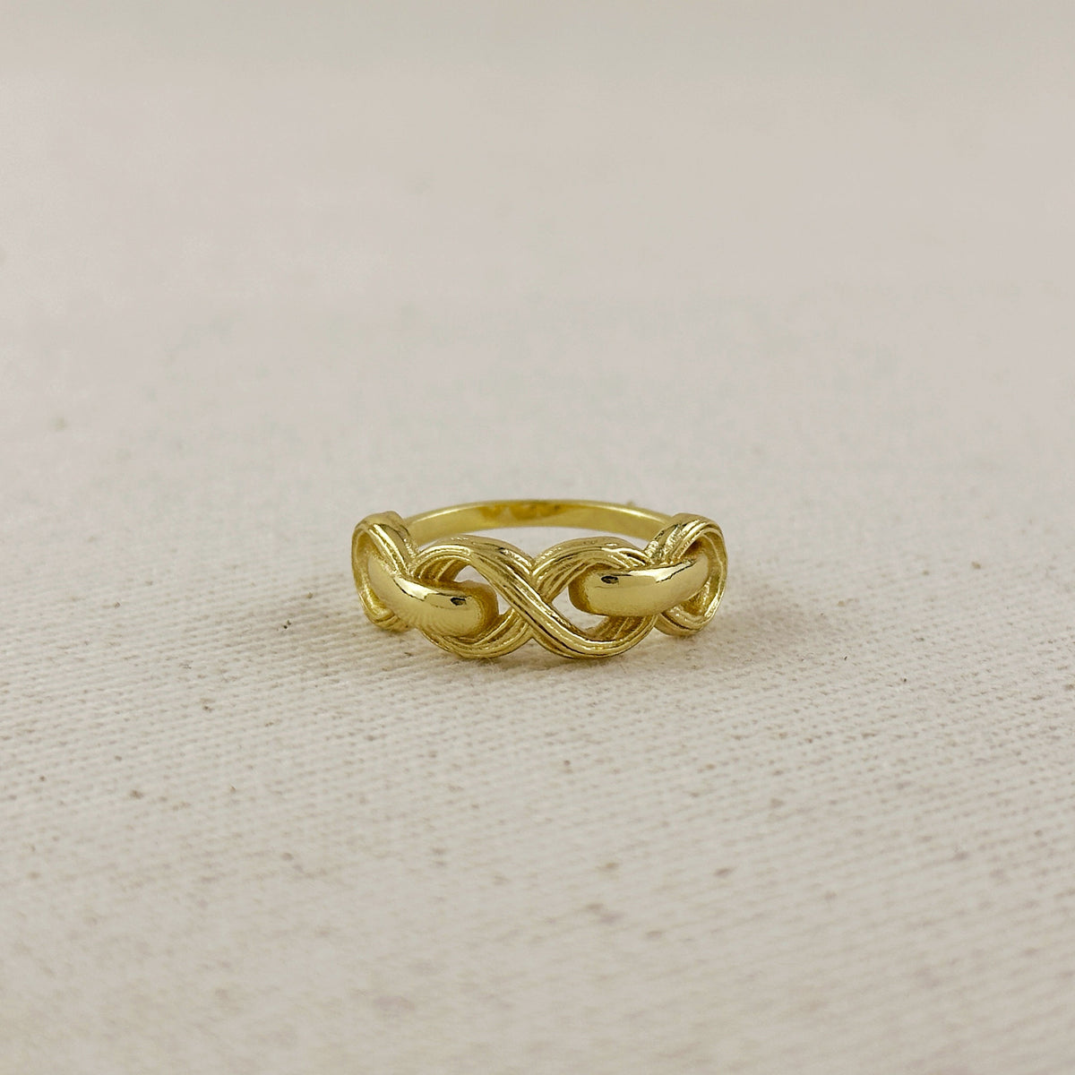 18k Gold Filled Braided Infinity Ring