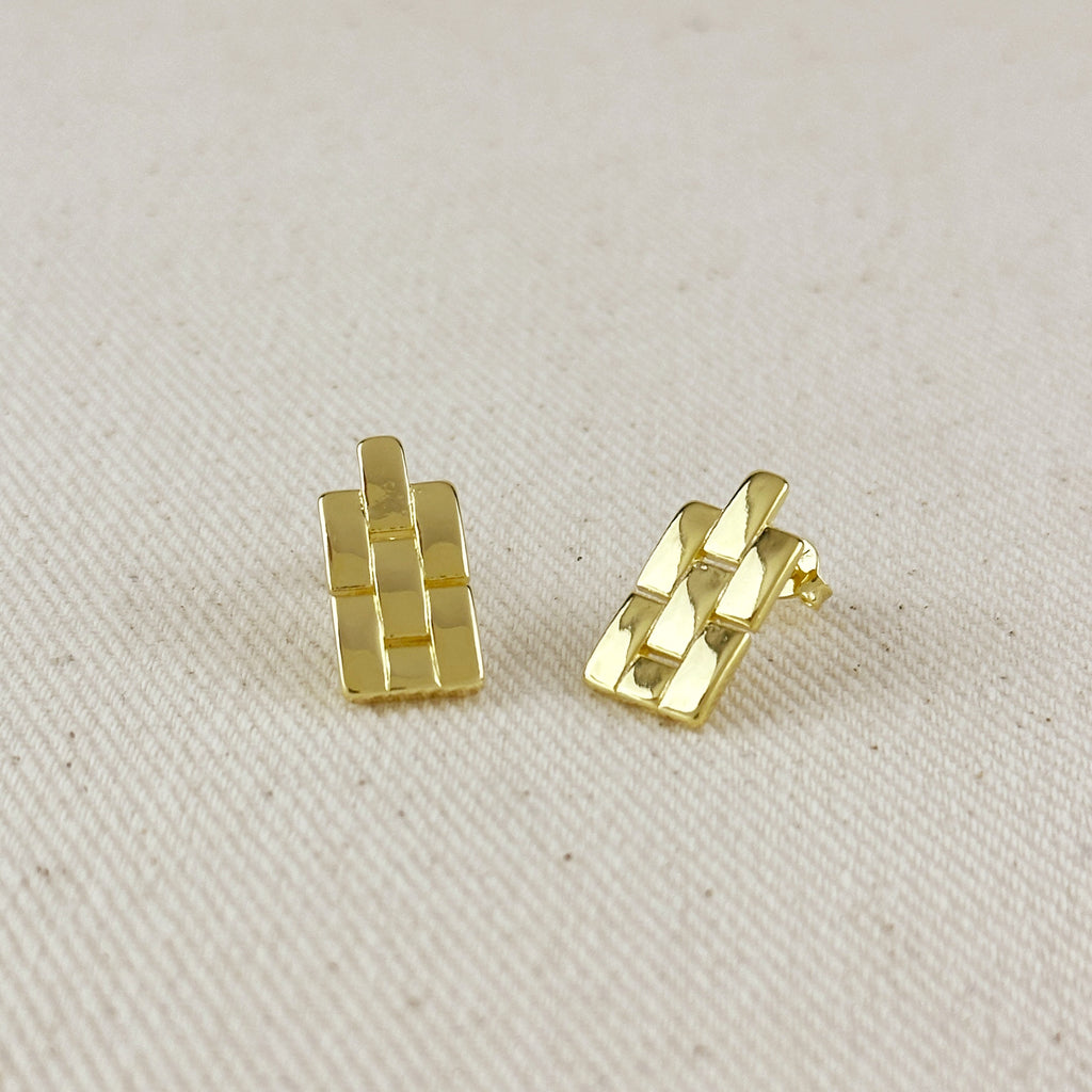 18k Gold Filled Watch Band Drop Earrings