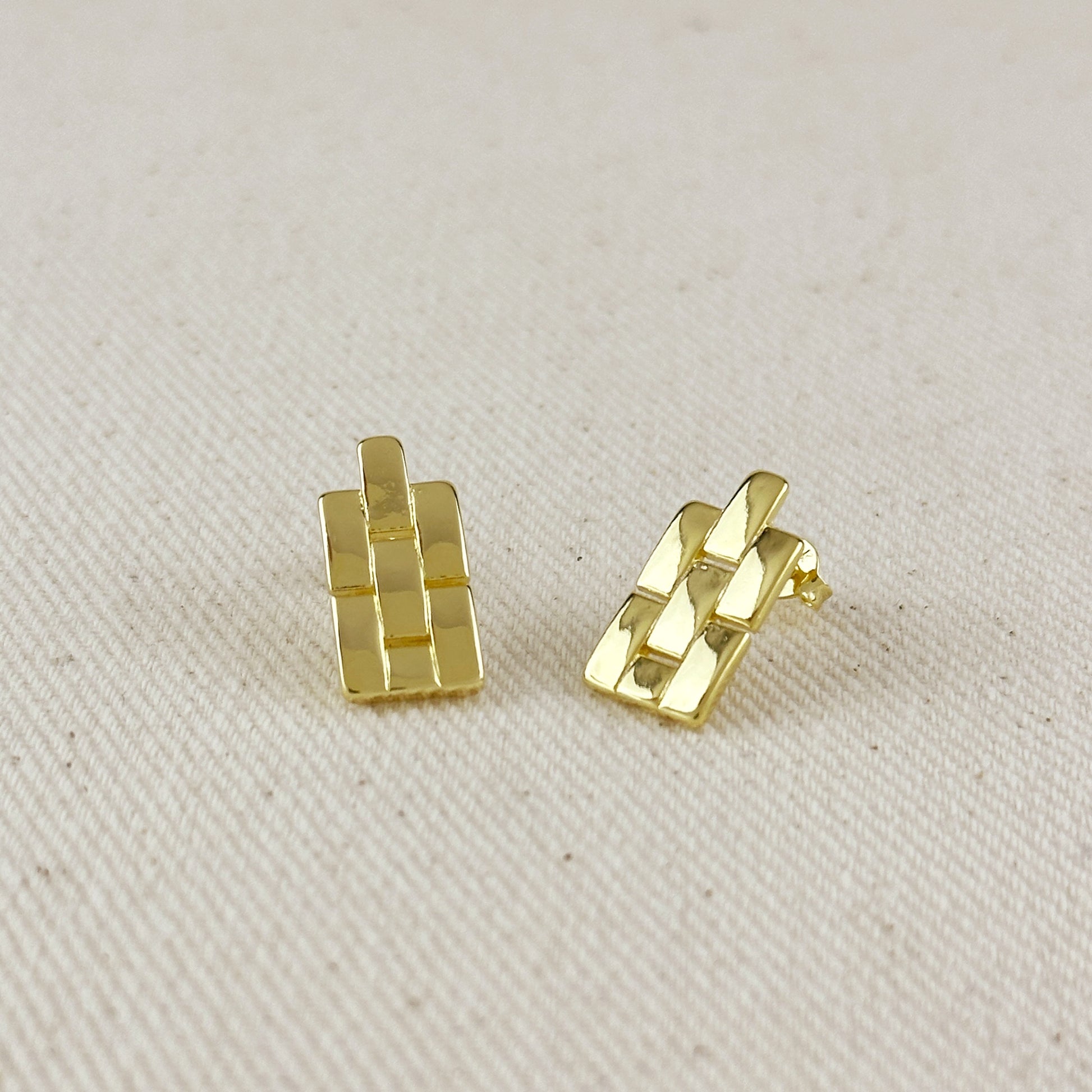 18k Gold Filled Watch Band Drop Earrings