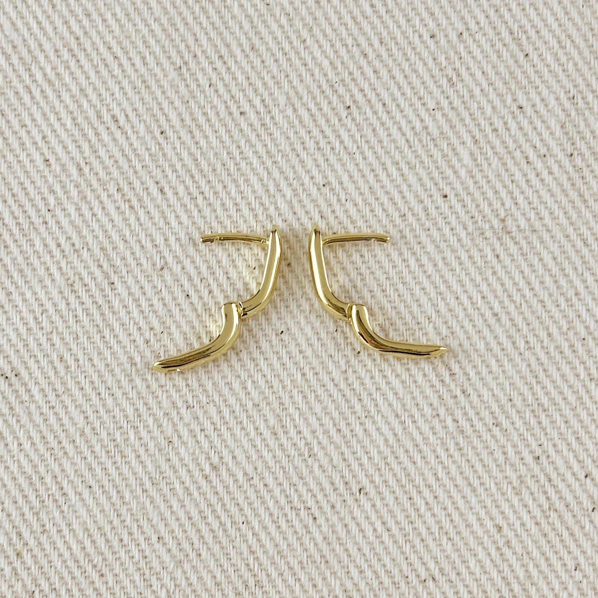 18k Gold Filled Mini U Hoop Earrings