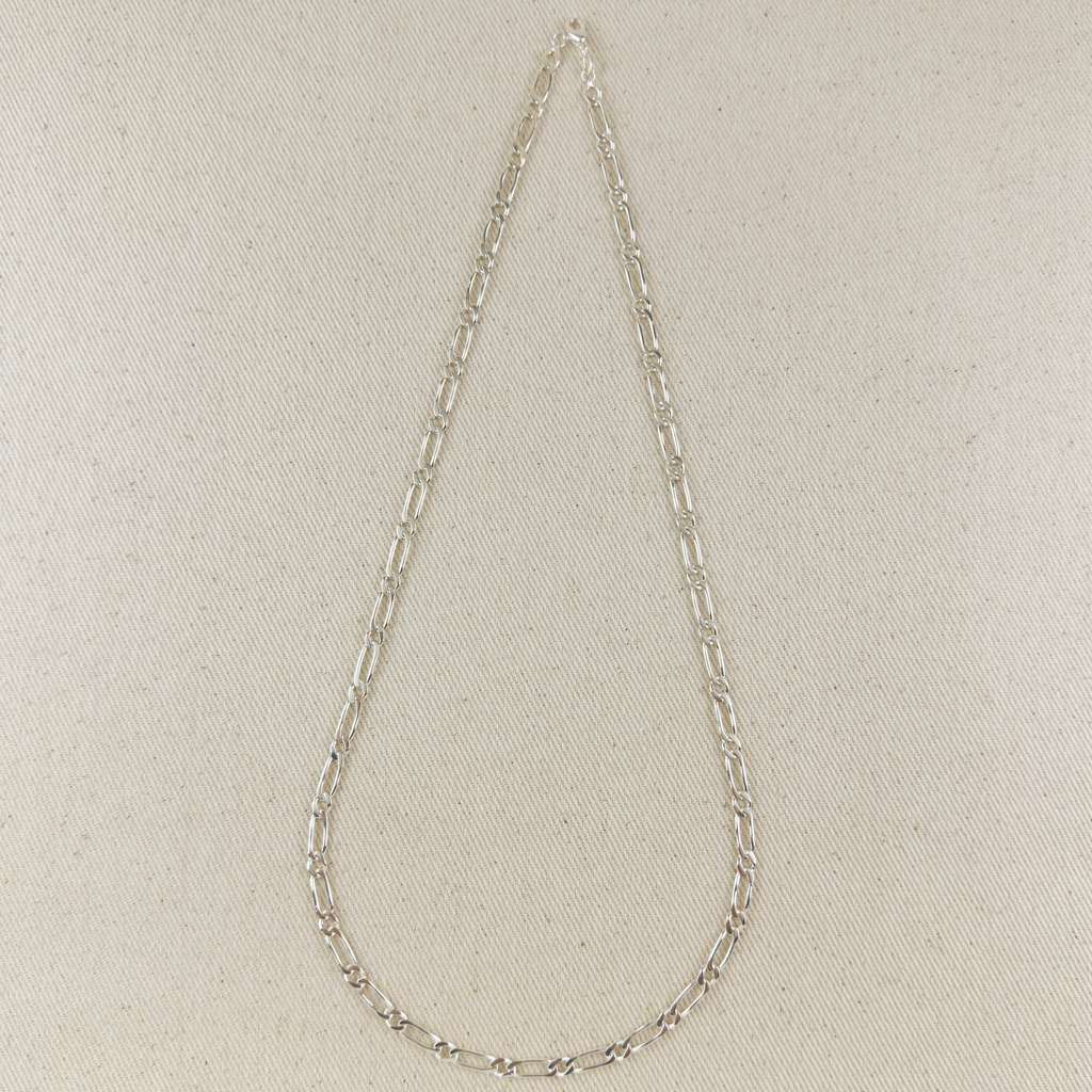 Sterling Silver Figaro 1x1 Chain - 4.7mm