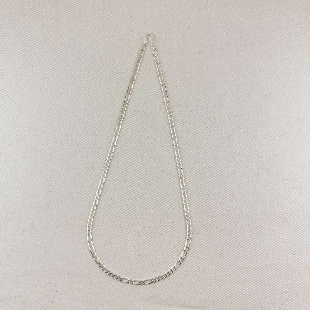 Sterling Silver Figaro 7x1x1 Chain 4.8mm