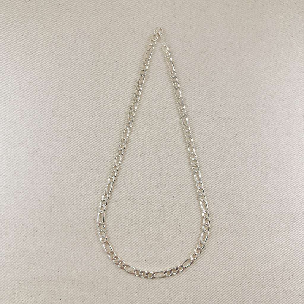 Sterling Silver Figaro 3x1 Chain 7.4mm