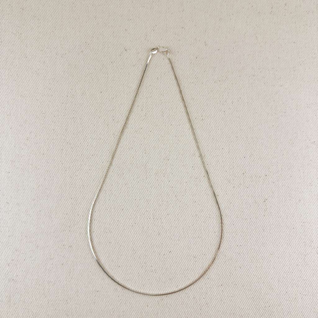 Sterling Silver Square Herringbone Chain 1.0mm